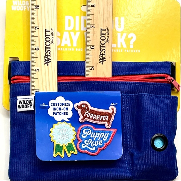 Wild & Woofy Dog Pet Walking Bag Customizable Iron-On Patches W/Adjustable Strap - Picture 16 of 16